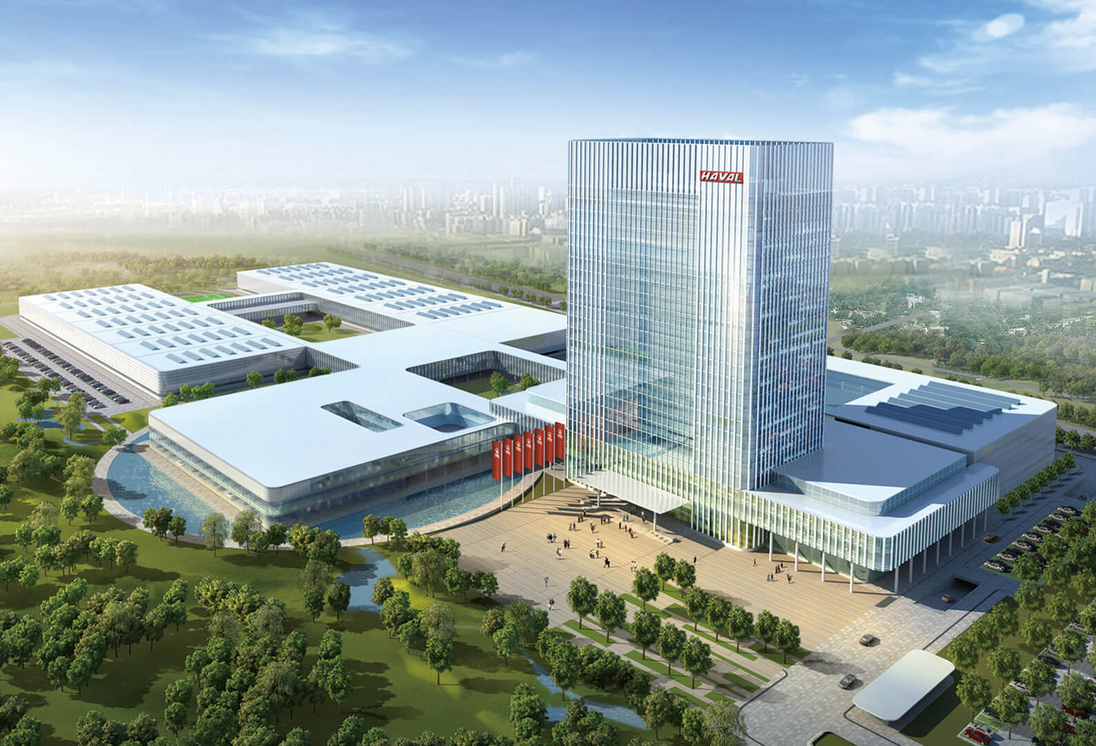 Birds eye view of the GWM head office in China