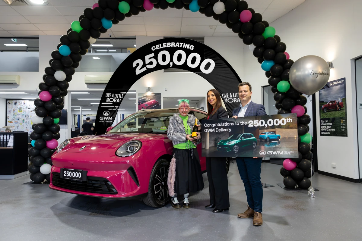 GWM celebrates 250,000th Australian vehicle with ORA 5 SUV delivery